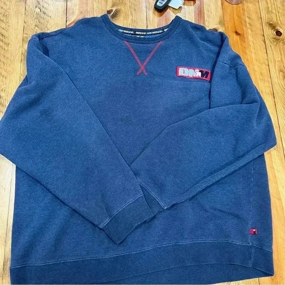 Mecca Vintage Blue Crew Neck Mens Sweatshirt Y2K Size XXL 2X pullover, c… - Picture 1 of 8